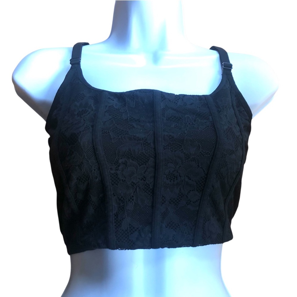 Colsie Black Lace Corset Bralette - Picture 2 of 6